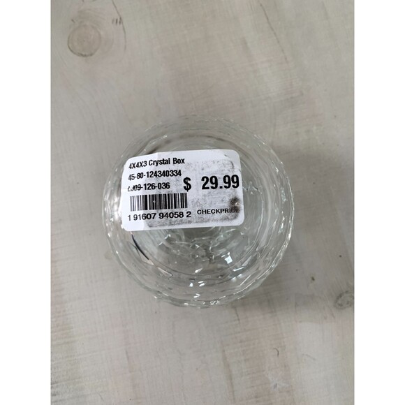 Sagebrook Home Clear Silver Lotus Top Glass Trinket Box Great Condition No Chips - Picture 3 of 7